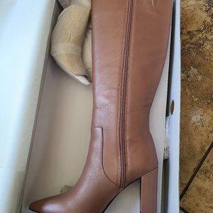 New Unworn Nine west Danee knee high boots (6M) in Medium Natural blush pink